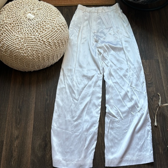 NWT Michael Lo Sordo Relaxed Silk Boy Pant - Picture 2 of 8